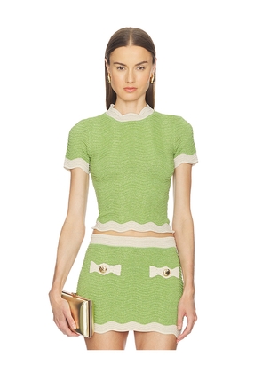 retrofete Iyla Top in Green. Size L. Also in M, S, XL.