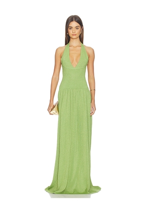 retrofete Marcelle Maxi Dress in Green. Size M. Also in S, XS.