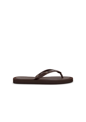 Tory Burch Kira Padded Flip Flop in Chocolate. Size 10. Also in 5, 6, 7, 8, 9.