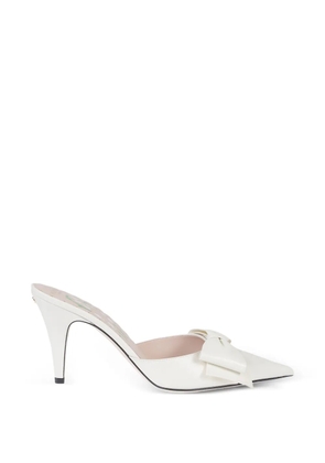 Valentino Garavani bow detail heeled mules - White