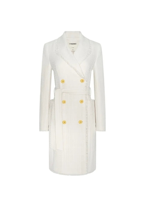 L'Agence Cooper tweed coat - White