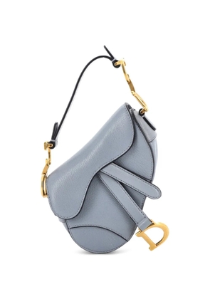 Christian Dior Pre-Owned Saddle Handbag Leather Micro satchel - Blue