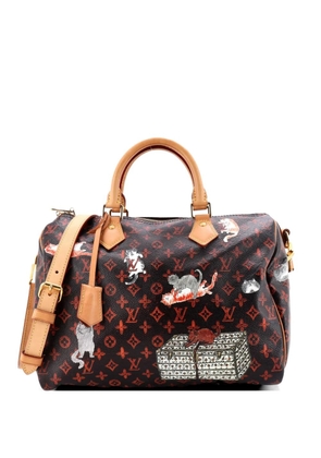 Louis Vuitton Pre-Owned Speedy Bandouliere Bag Limited Edition Grace Coddington Catogram Canvas 30 satchel - Black