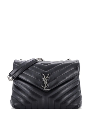 Saint Laurent Pre-Owned Loulou Matelasse Chevron Leather Medium shoulder bag - Black