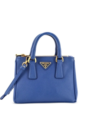 Prada Pre-Owned Galleria Double Zip Tote Saffiano Leather Mini crossbody bag - Blue