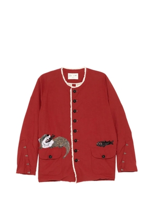 GG IN RED appliqué buttoned jacket