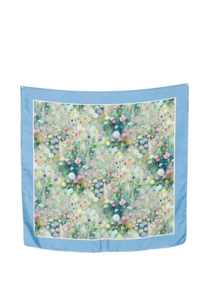 D'aniello floral print scarf - Blue