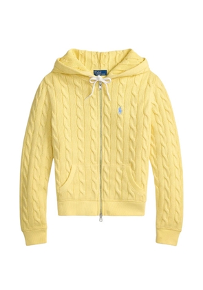 Polo Ralph Lauren zip-up cable-knit hoodie - Yellow