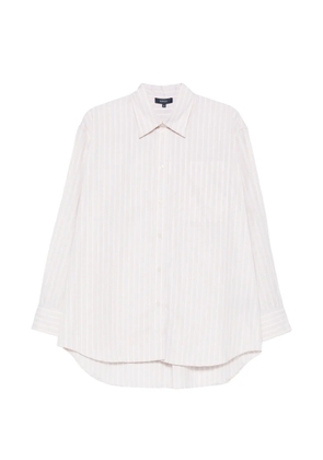Soeur striped curved hem shirt - White