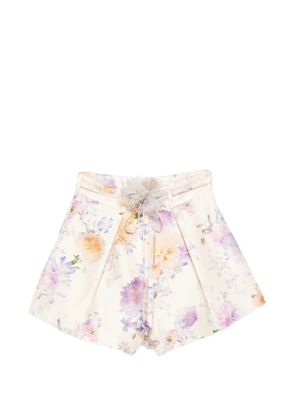 ZIMMERMANN Luna floral shorts - Neutrals