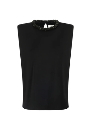 Elisabetta Franchi jewel-embellished sleeveless top - Black