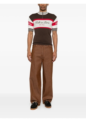 WALK IN PARIS striped short sleeve T-shirt - Brown