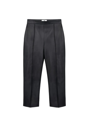 Elisabetta Franchi leather side-slits trousers - Black