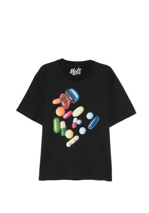 Melt graphic-print T-shirt - Black
