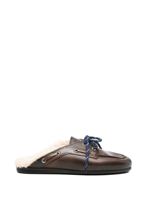 Posa lace-up mules - Brown