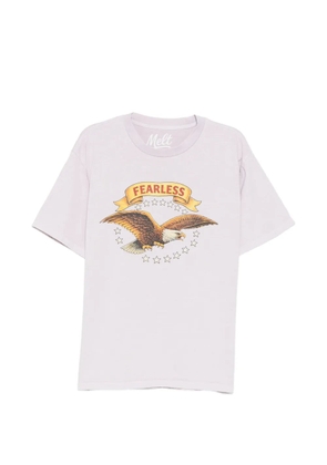 Melt eagle print T-shirt - Purple
