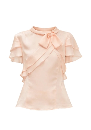 Simone Rocha ruffle bow blouse - Pink