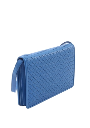 Bottega Veneta Pre-Owned 2010s Intrecciato blue leather shoulder bag