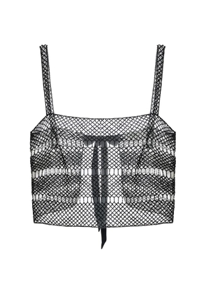 Elisabetta Franchi open-work band top - Black