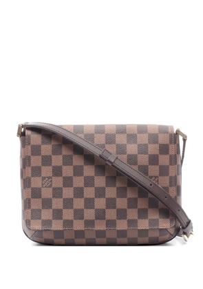 Louis Vuitton Pre-Owned 2004 long Musette Tango Damier Ebène cross body bag - Brown