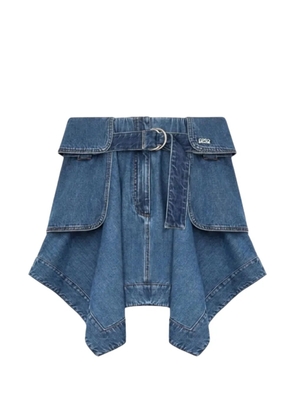 LOEWE belted cargo mini skirt - Blue