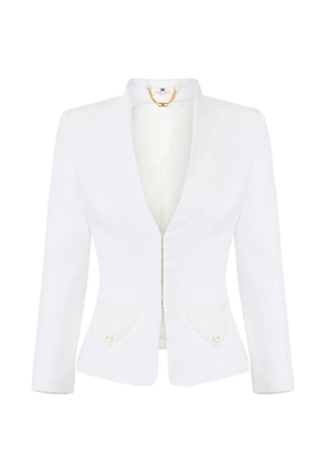 Elisabetta Franchi bouclé tweed jacket - White