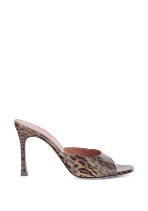 Amina Muaddi Alexa animal-print sandals - Brown