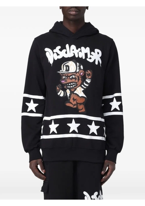 DISCLAIMER hooded stars graphic sweatshirt - Black