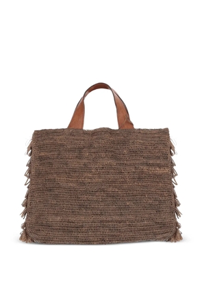 IBELIV Onja raffia tote bag - Brown