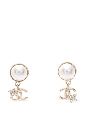 CHANEL Pre-Owned 1986-1988 interlocking-CC earrings - Gold