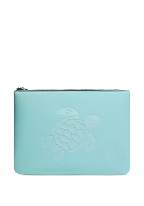 Vilebrequin turtle zip clutch - Blue