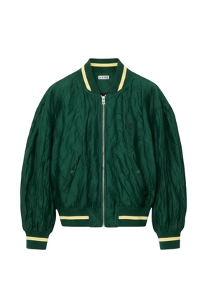 LOEWE crinkled bomber jacket - Green