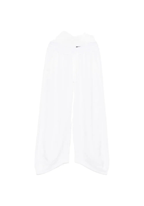 european culture drawstring trousers - White