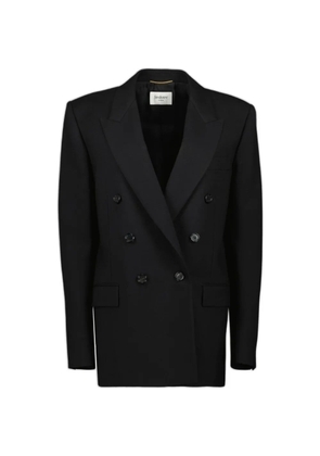 Saint Laurent Cassandre double-breasted jacket - Black