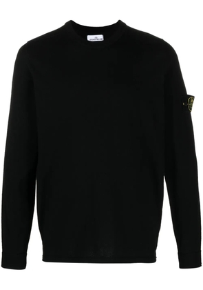 Stone Island Compass-badge cotton jumper - Black