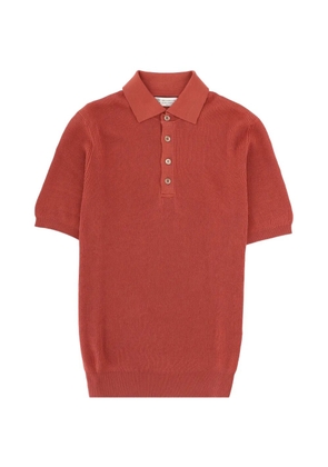 Brunello Cucinelli ribbed polo shirt - Red