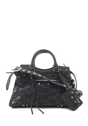 Balenciaga Pre-Owned 2010-2026 Denim BB Monogram Neo Cagole satchel - Grey