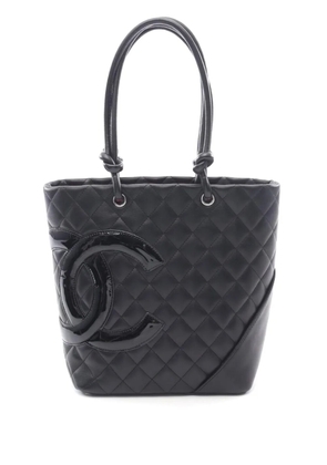 CHANEL Pre-Owned 2008-2009 Medium Lambskin Cambon Ligne tote bag - Black