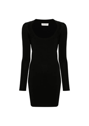 Saint Laurent ribbed knit mini dress - Black