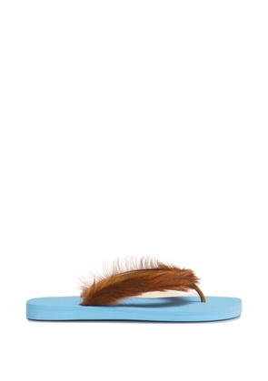 Marni furry strap sandals - Brown