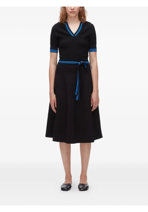 3.1 Phillip Lim textured rib polo midi dress - Black