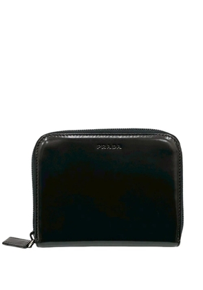 Prada Pre-Owned 2000-2025 Calfskin Compact Zip Around Wallet small wallets - Black