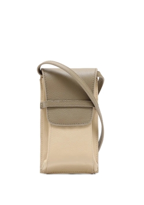 Sarah Chofakian Ilha Pantelleria two-tone phone bag - Neutrals