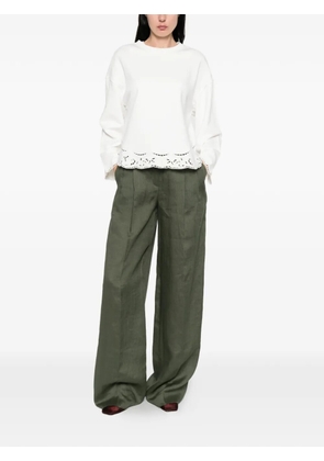 TWINSET eembroidered-detail sweatshirt - White