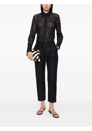 Max Mara Corona lace straight-leg trousers - Blue