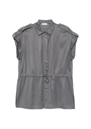 Peserico drawstring epaulettes blouse - Grey