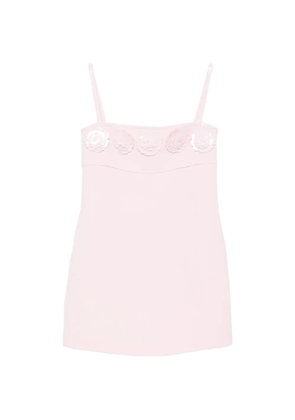 Self-Portrait floral-appliqué mini dress - Pink