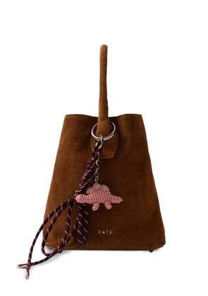 D.A.T.E. charm leather shoulder bag - Brown