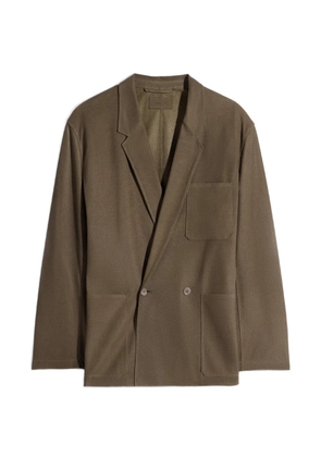 LEMAIRE perforated tailored leather jacket - Brown