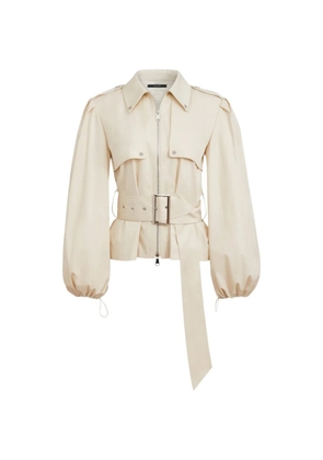 Toccin belted zip-front jacket - Neutrals